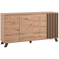 Sideboard Mit Einlegeböden 160 Cm Medan Anthrazit/eiche Dekor - Anthrazit/Eiche Artisan, LIFESTYLE, Holzwerkstoff (160/85/40cm) - MID.YOU