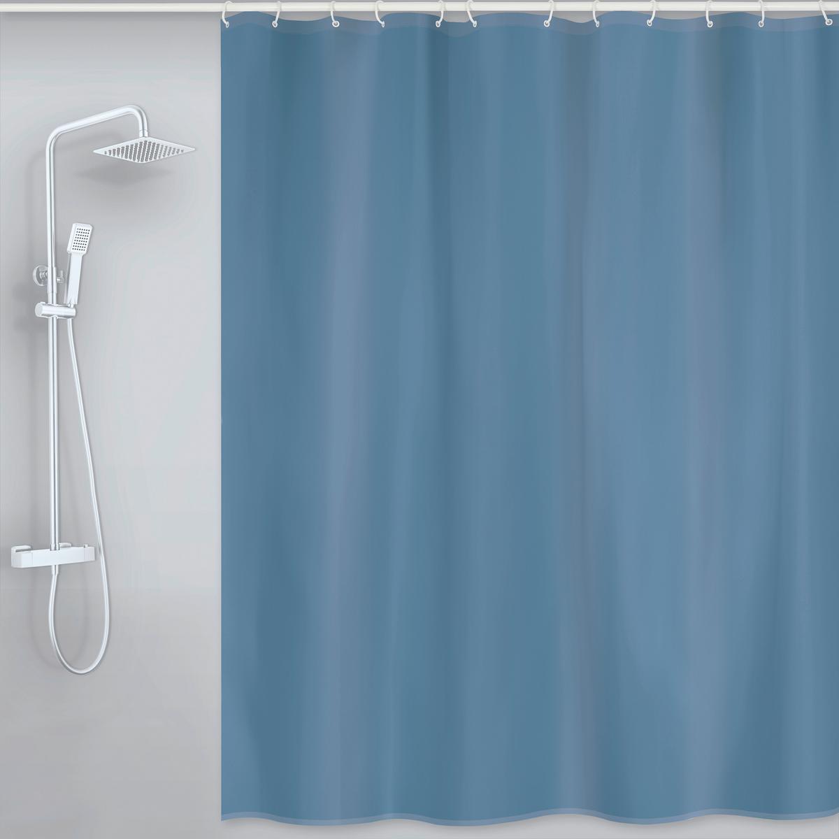 DUSCHVORHANG DUNKELBLAU - Dunkelblau, Basics, Textil (120/200cm) - MSV