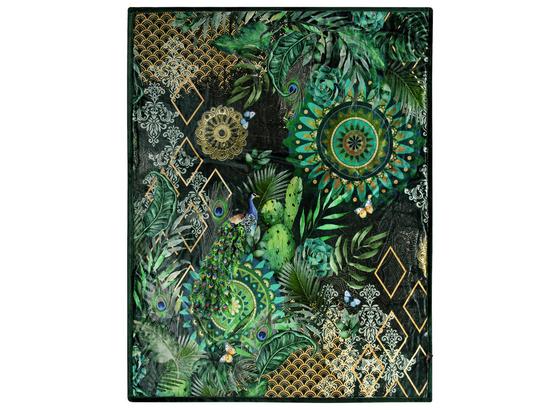Kuscheldecke Botalia - Schwarz/Grün, Textil (130/160cm) Kuscheldecke Botalia - Schwarz/Grün, Textil (130/160cm)
