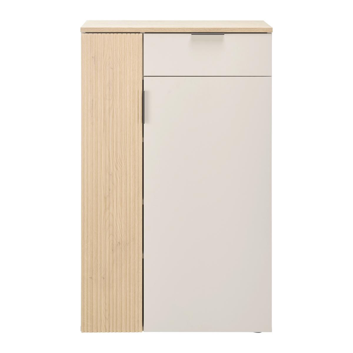 Botník CANNES - barvy dubu/černá, Moderní, kompozitní dřevo/plast (68/110/40cm) - Mömax