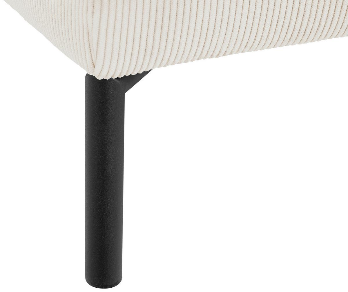 Ecksofa Erno Beige S: 262 Cm - Beige/Schwarz, Design, Textil (262/183cm) - MID.YOU