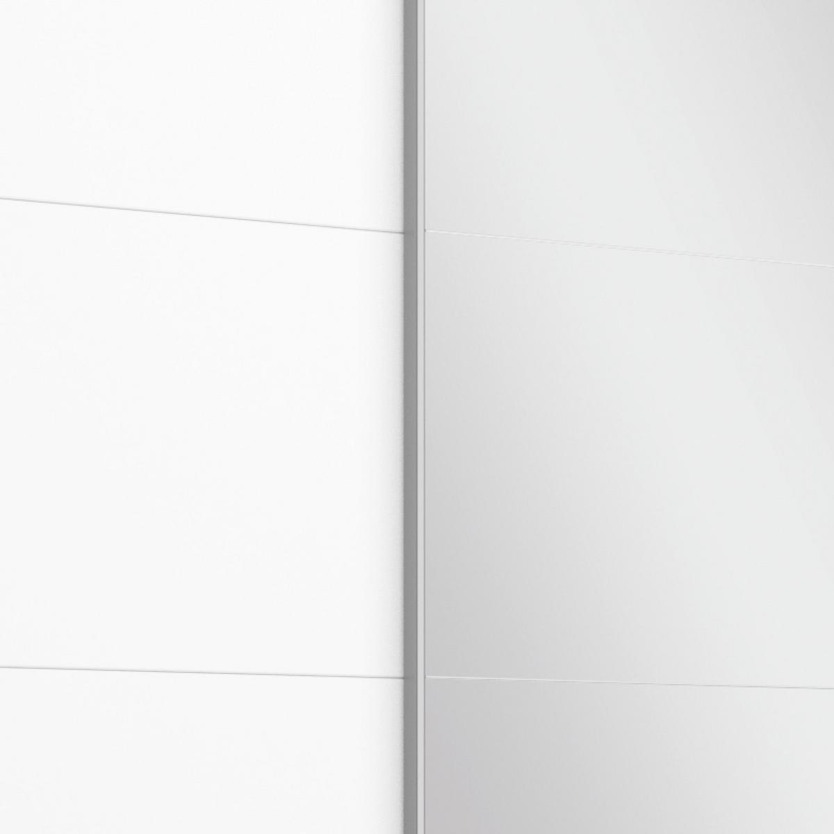 Schwebetürenschrank M. Spiegel 181cm Belluno, Weiß Dekor - Weiß, MODERN, Holzwerkstoff (181/230/62cm) - Rauch Möbel