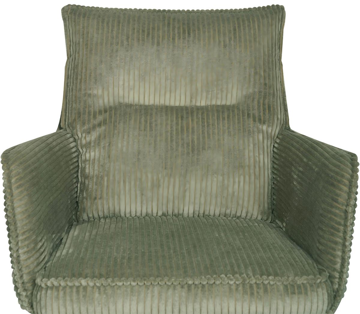 Drehstuhl Valencia Grün B: 58,5 cm - Schwarz/Grün, MODERN, Textil/Metall (58,5/88/95/63cm) - Livetastic