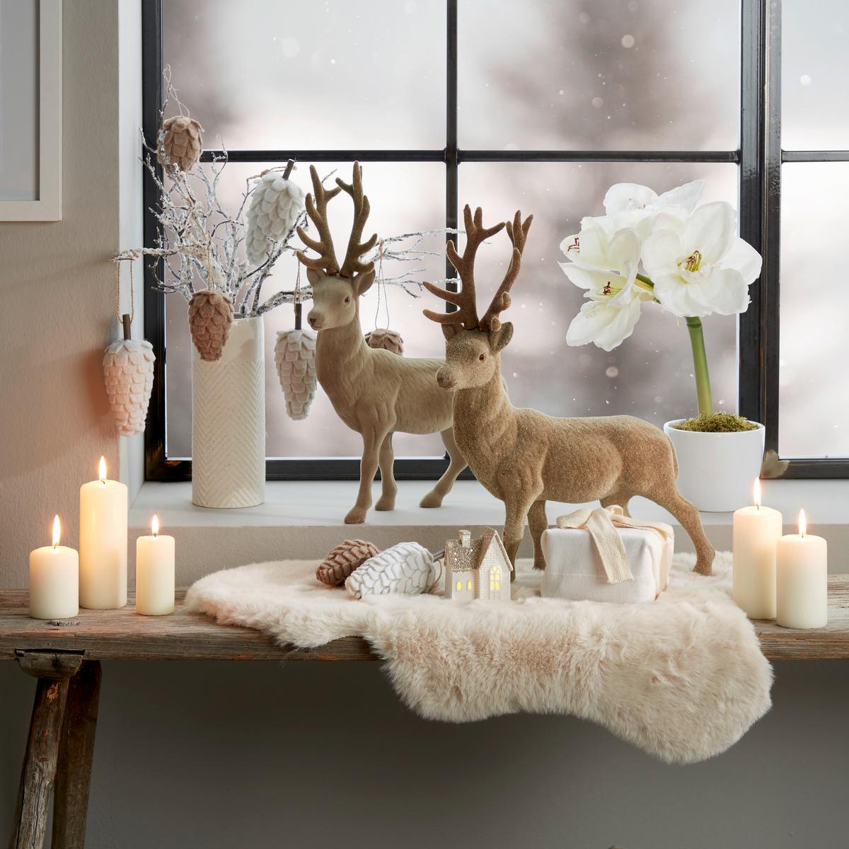 Christbaumschmuck Textil zum Hängen - Braun, Basics, Kunststoff/Textil (5/8cm) - Luca Bessoni