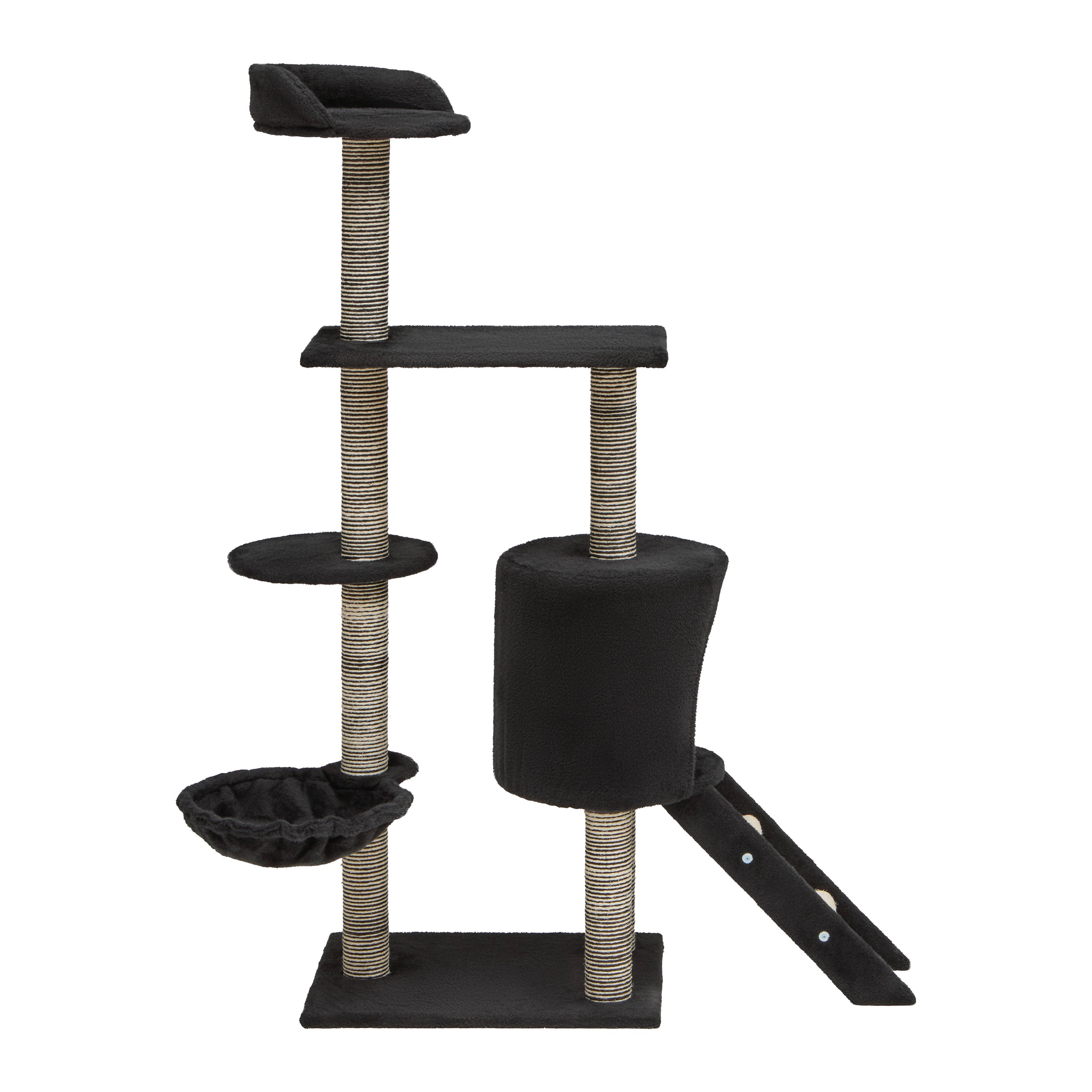 ŠKRABACÍ STROM PRO KOČKY COOKIE - černá, Konvenční, karton/kompozitní dřevo (50/40/135cm) - Mömax