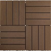 Terrassenfliese Noah 9er-Set - Braun, Basics, Holzwerkstoff/Kunststoff (30/30/2,2cm) - Beldano