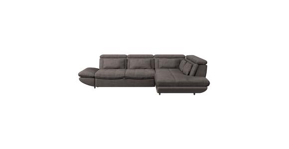 Wohnlandschaft Park - Dunkelbraun/Schwarz, MODERN, Textil (233/311cm) - Luca Bessoni