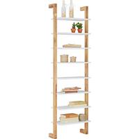 Regal masív - biela/prírodná farba, Modern, drevo/kompozitné drevo (55/180/25cm) - Mömax