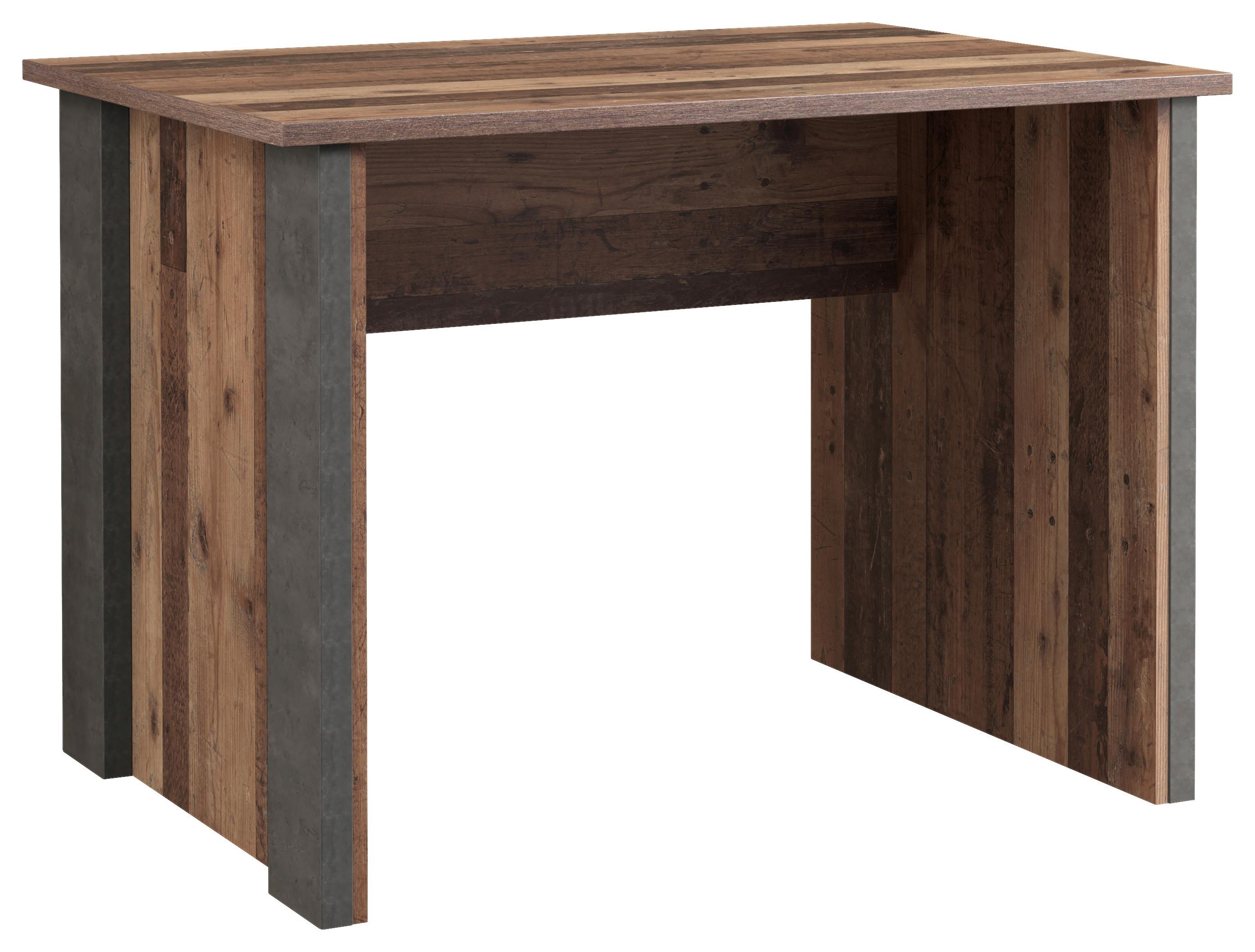 Schreibtisch B 103cm H 73,5cm Cliff, Braun/grau - Dunkelgrau/Braun, KONVENTIONELL, Holzwerkstoff/Kunststoff (103/70/73.5cm) - MID.YOU