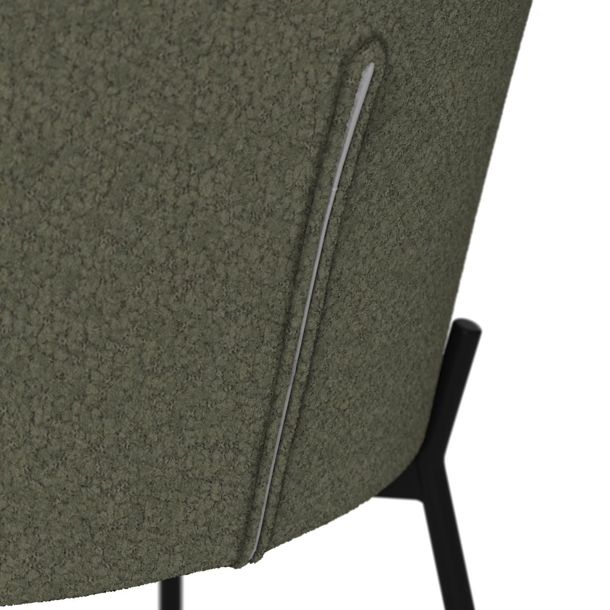 ŽIDLE ZOEY - černá/zelená, Moderní, kov/dřevo (48/79/61cm) - Bessagi Home