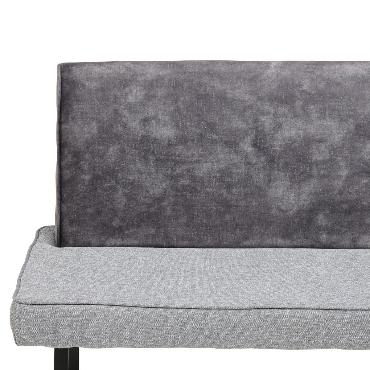 Eckbank Rab Dunkelgrau Eisen Schwarz, 205x155 Cm - Dunkelgrau/Schwarz, KONVENTIONELL, Holz/Textil (205/155cm) - MID.YOU