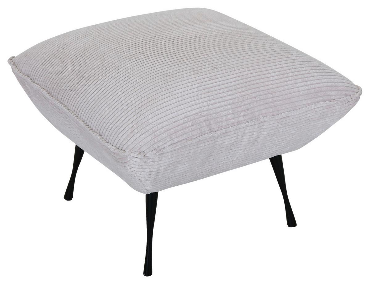 Hocker Lorris - Beige/Schwarz, KONVENTIONELL, Textil (60/49/53cm) - MID.YOU