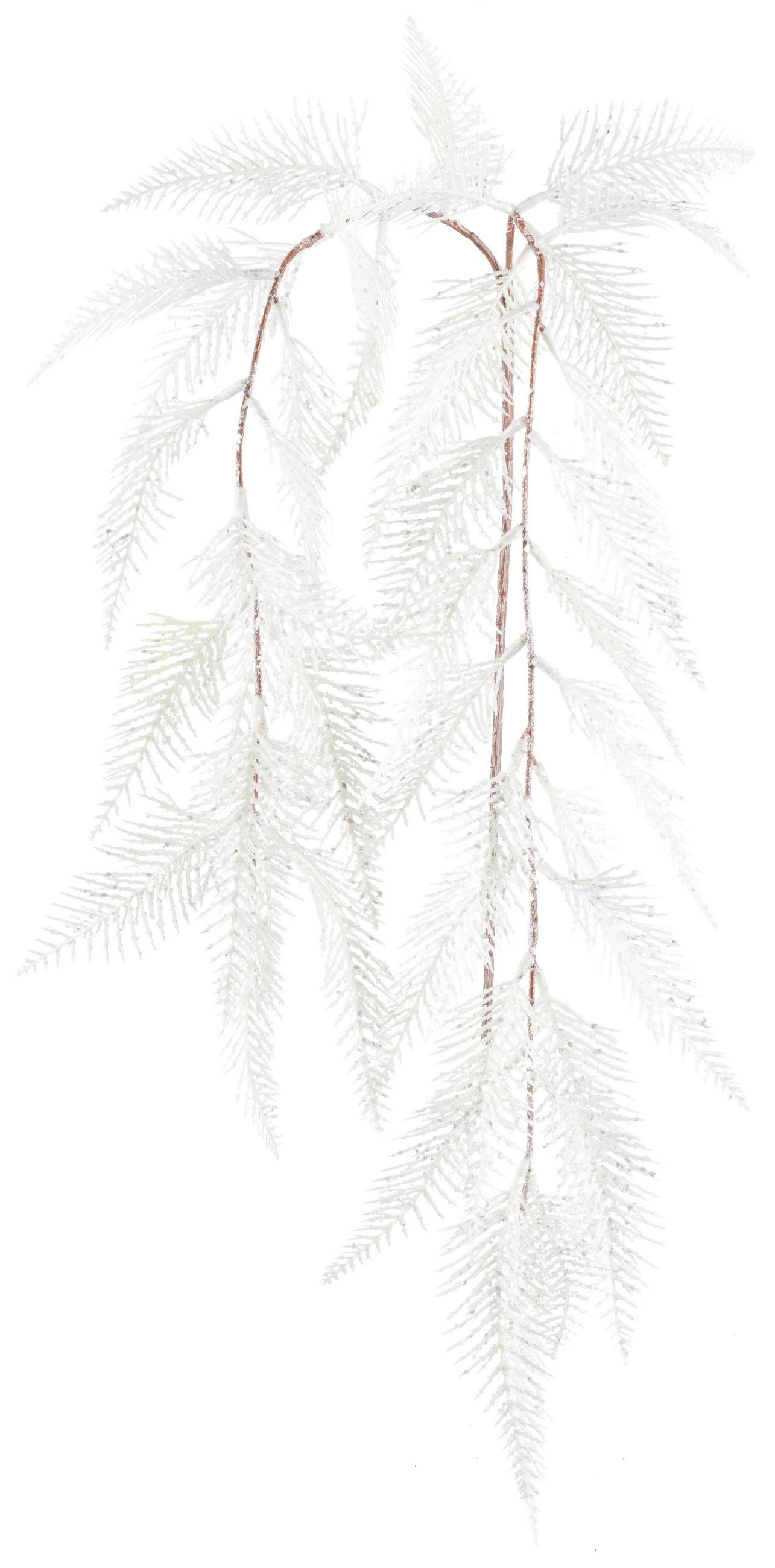 Dekozweig Dekozweig - Braun/Weiß, KONVENTIONELL, Kunststoff (101cm)
