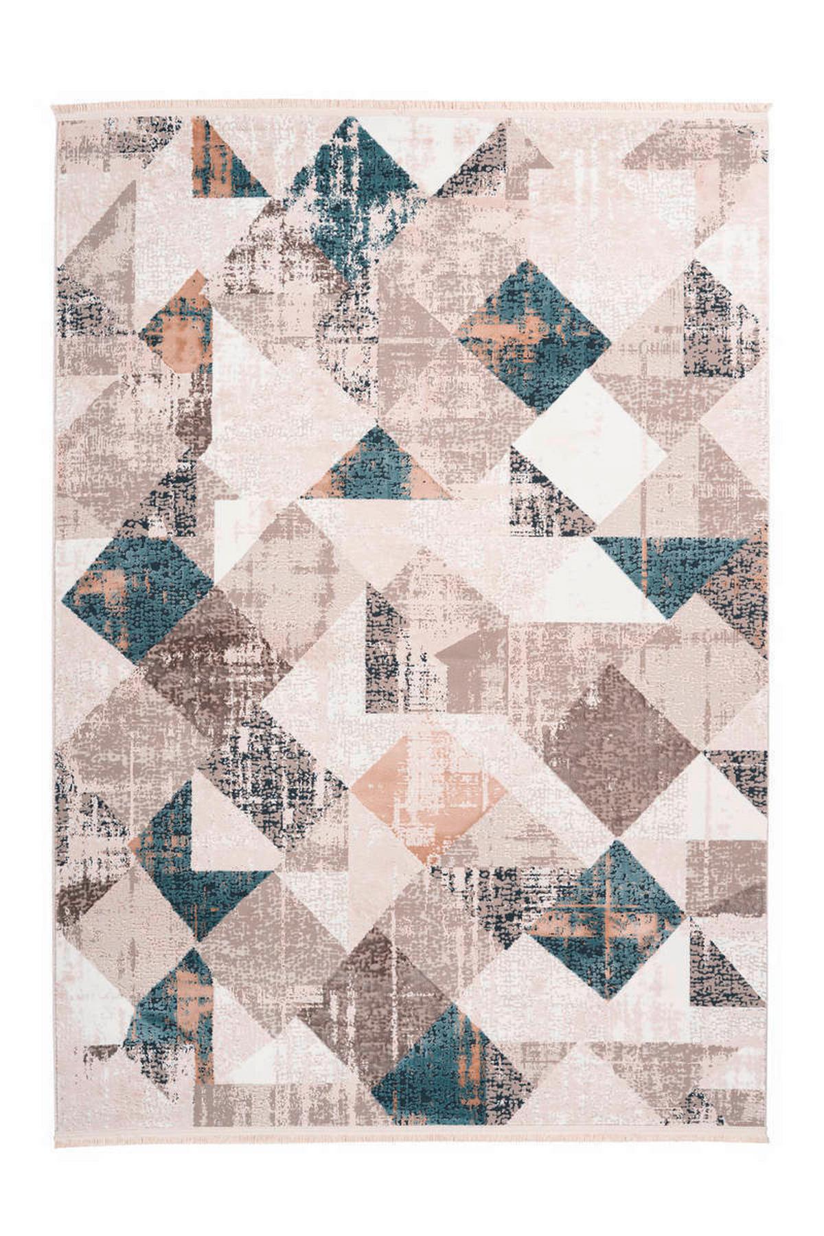 Webteppich Blau/Grau Akropolis 200x300 cm - Blau/Grau, Design, Textil (200/300cm) - Kayoom