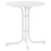 Gartentisch Klappbar Holzwerkstoff/Metall ⌀ 70 cm - Weiß, MODERN, Holzwerkstoff/Metall (70/70/72cm) - Sieger