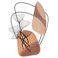 Wanddeko Panel Tali Naturfarben, Schwarz B: 70 cm - Schwarz/Naturfarben, Basics, Holzwerkstoff/Metall (70/100/3cm)
