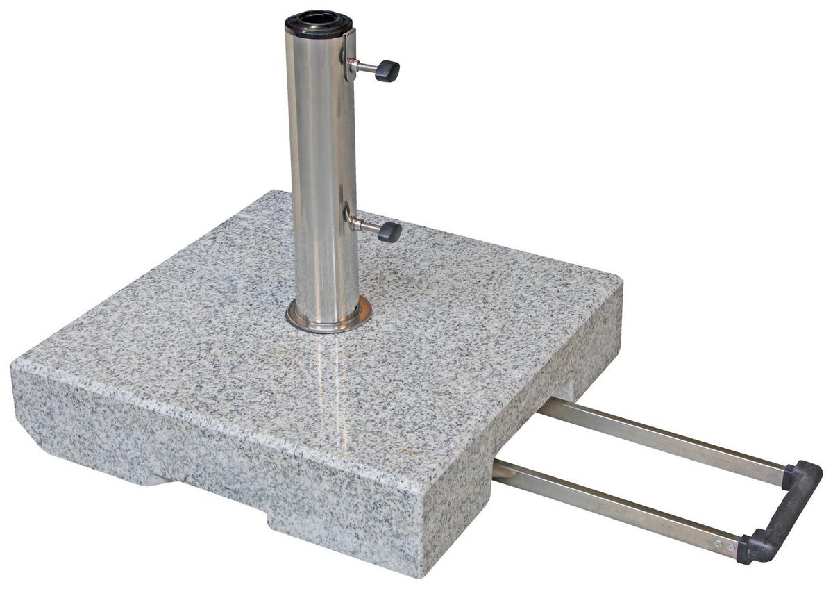 Schirmständer Granit Für Dm 3,2-6 Cm Active Trolley - Hellgrau, MODERN, Metall (50/11/50cm) - Doppler