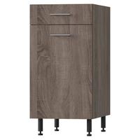 Alsószekrény Corina 2 - tölgyfa színű/Sonoma tölgy, fa/fém (40/82,4/58cm)