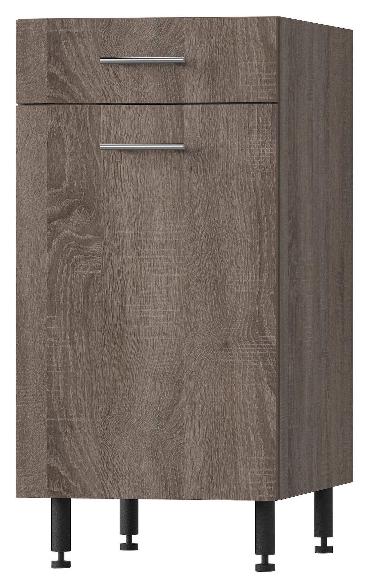 Alsószekrény Corina 2 - tölgyfa színű/Sonoma tölgy, fa/fém (40/82,4/58cm)