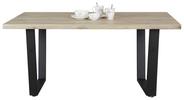 Jídelní Stůl Rudi - černá/barvy dubu, Moderní, kov/dřevo (160/75/90cm)