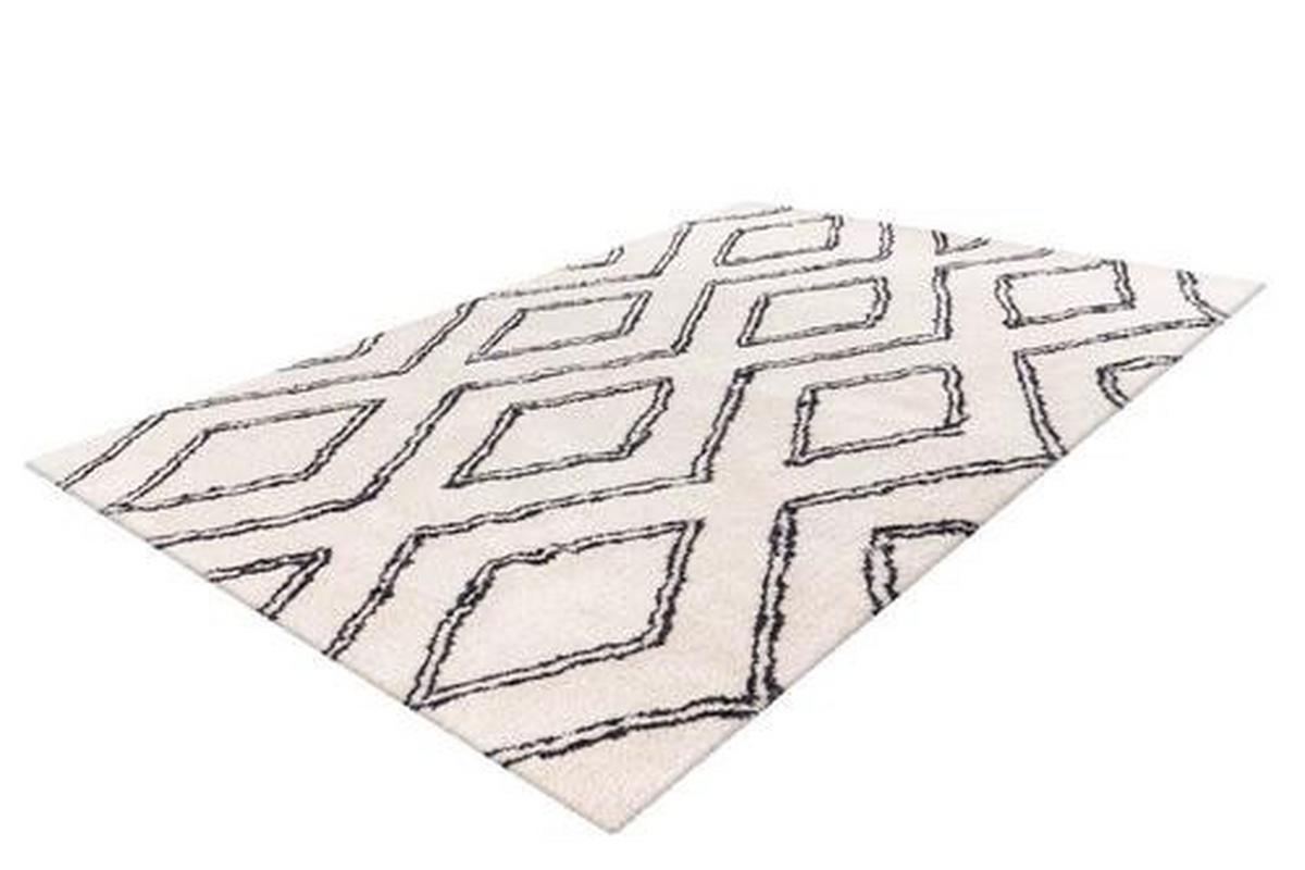 Hochflor Teppich Weiß Orlando 160x230 cm - Weiß, Design, Textil (160/230cm) - Kayoom