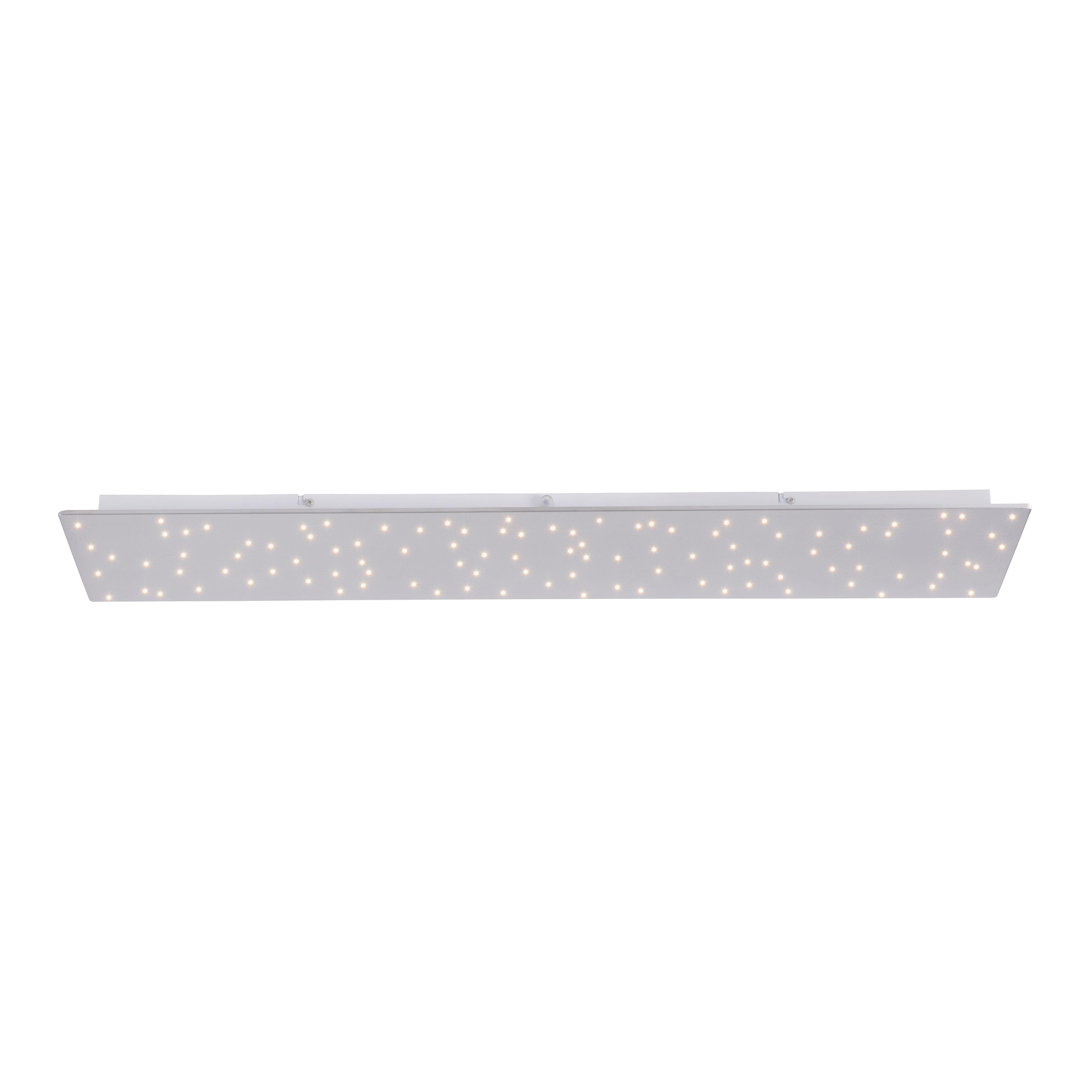 LED-Deckenleuchte Sparkle L: 100 cm mit Farbwechsler - Silberfarben, Design, Metall (100/25/4cm)