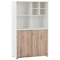 Aktenschrank Set U1000r+u1000st+regal - Wildeiche/Weiß, MODERN, Holzwerkstoff (100,1/167,2/41cm) - MID.YOU