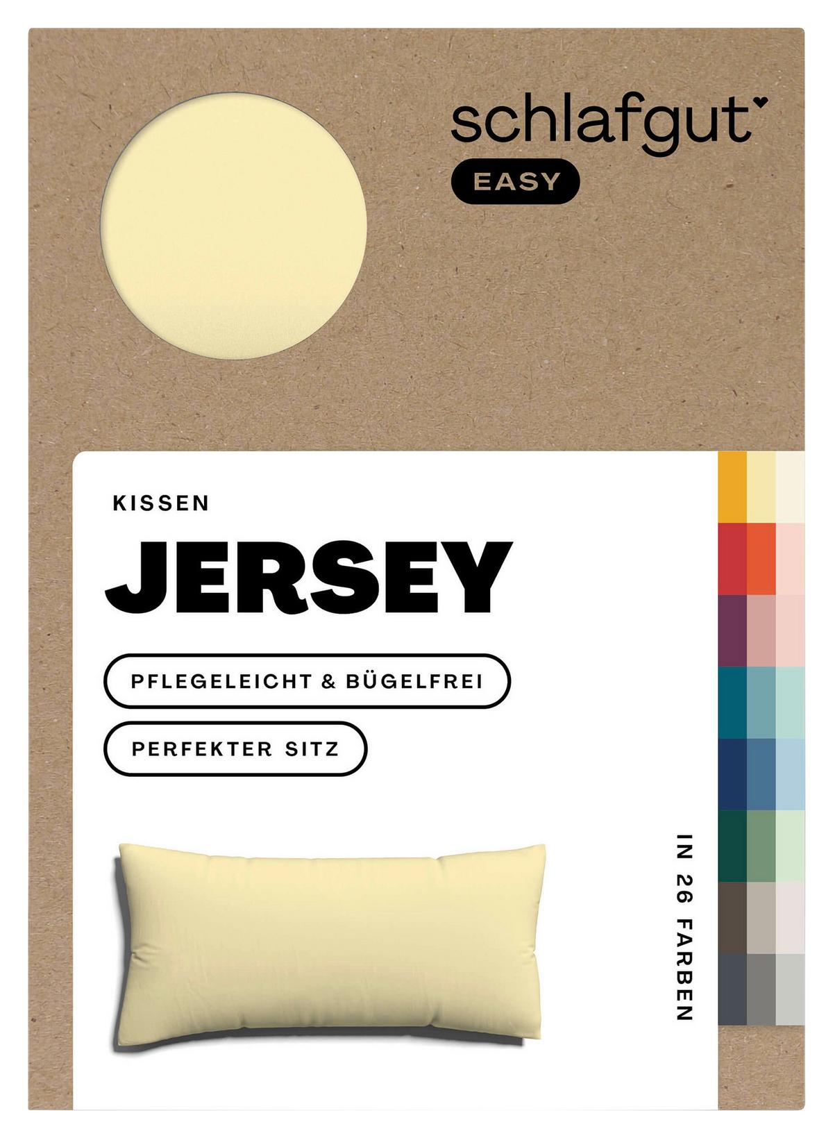 Kopfpolsterbezug Easy Jersey - Gelb, Basics, Textil (40/80cm) - Schlafgut