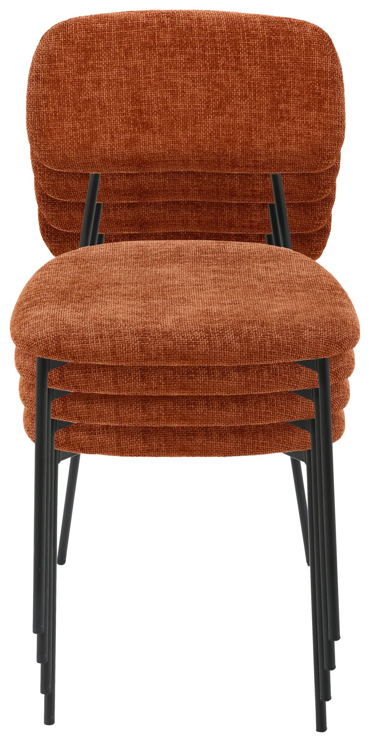 Židle Lara hnědá - černá/rezavá, Moderní, kov/textil (44/78,5/49cm) - Mömax