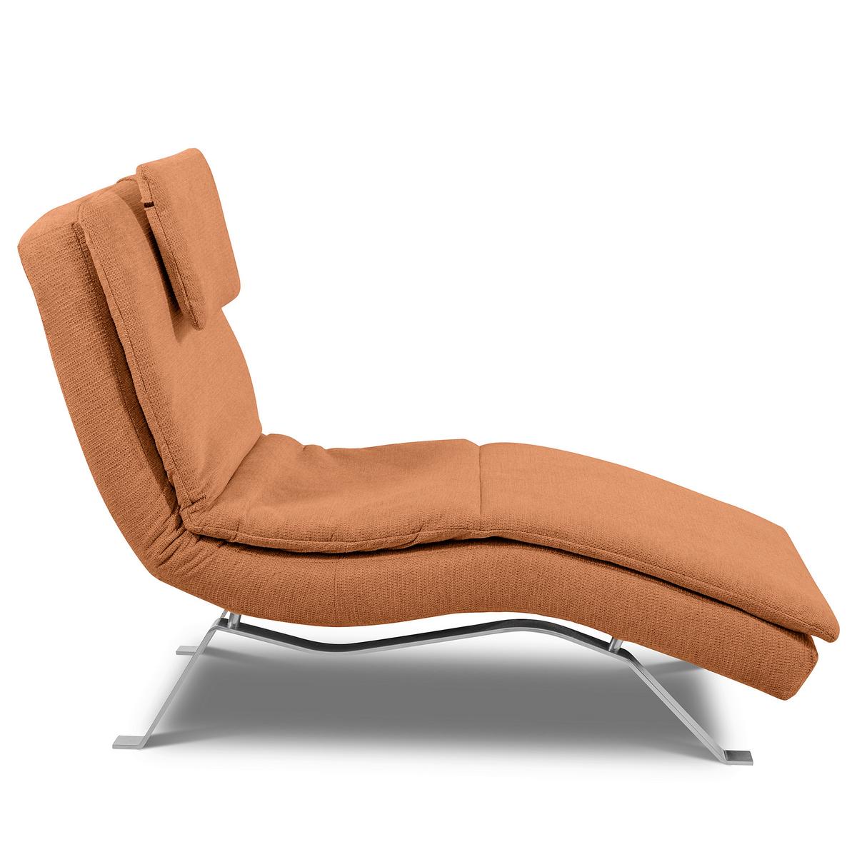 RELAXLIEGE Rostfarben B: 65 cm - Rostfarben/Silberfarben, Design, Textil (65/95/171cm) - Celina Home