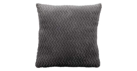 Zierkissen Talisha 40x40 cm Polyester Grau mit Zipp - Grau, MODERN, Textil (40/40cm) - Luca Bessoni