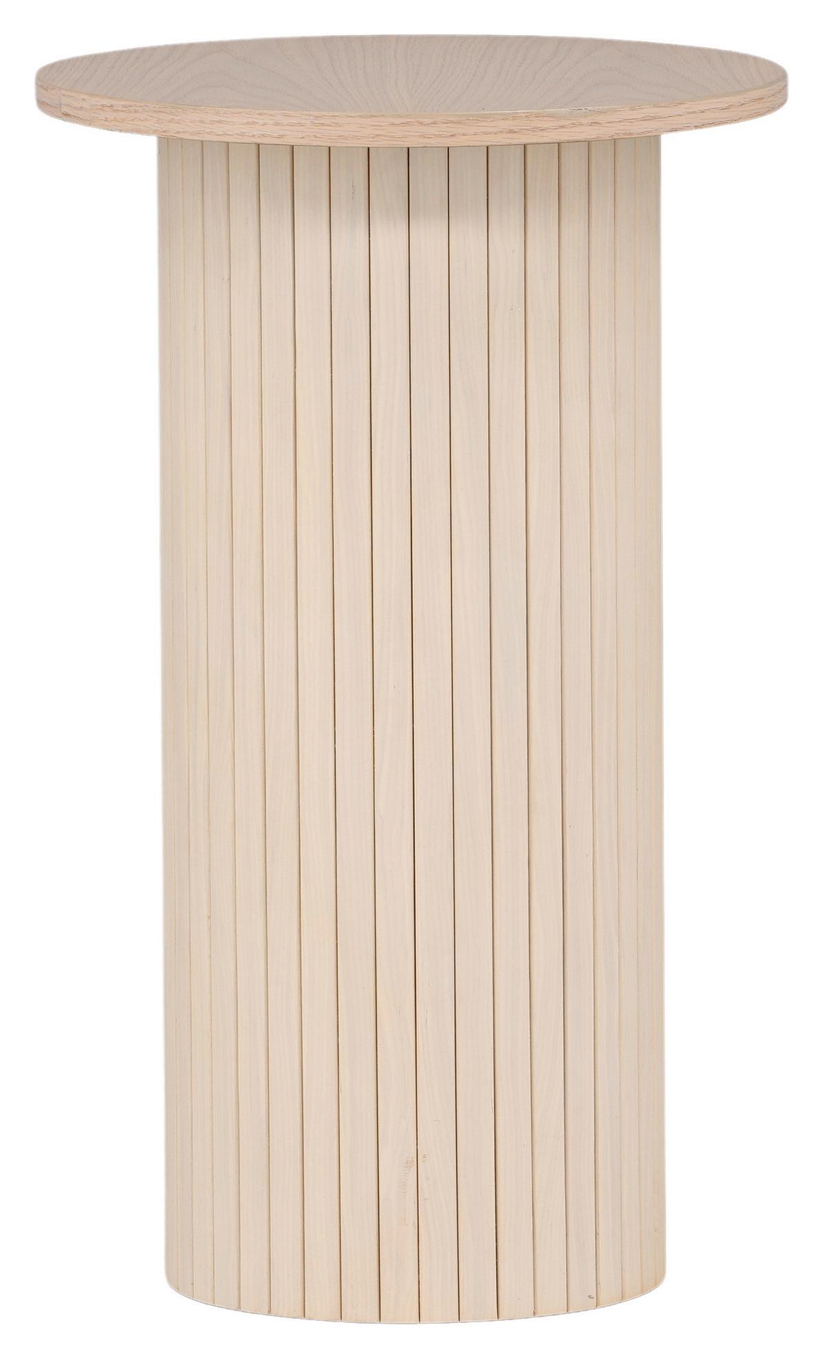 Beistelltisch Bianca - Beige/Weiß, Design, Holzwerkstoff (40/40/65cm) - Livetastic