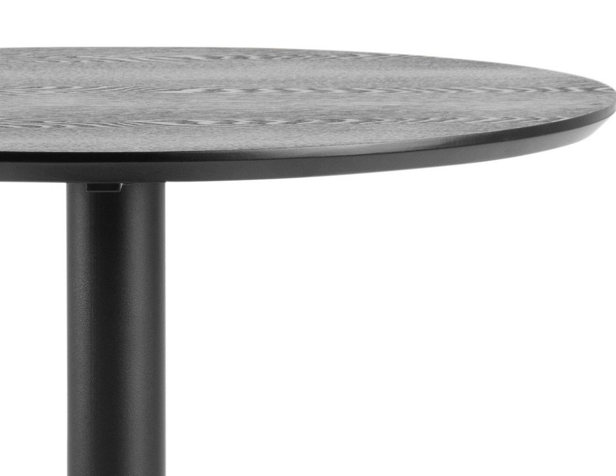 Bartisch Rund Ibiza 60x105 Cm Esche Dekor/schwarz - Schwarz, Basics, Holzwerkstoff/Metall (60/105cm)