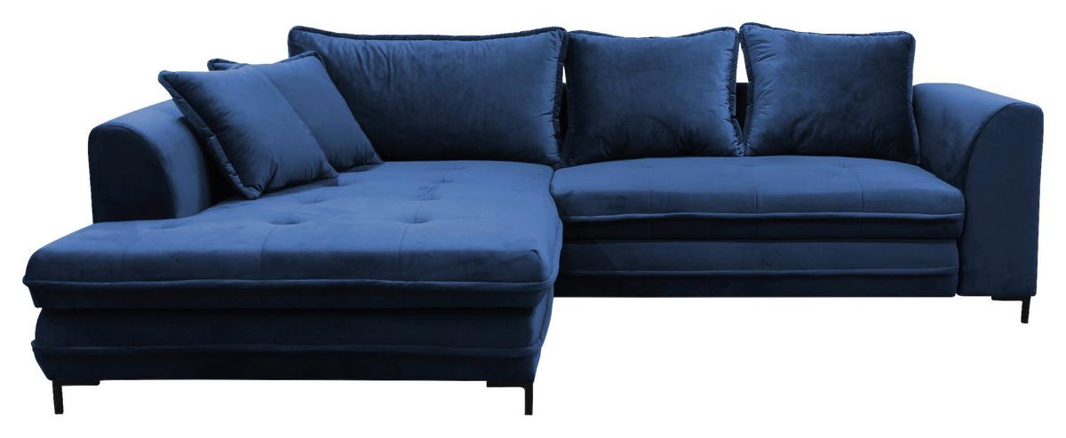 Eckschlafsofa Schlaffunktion Bello Royalblau - Blau/Royalblau, Design, Textil (187/277cm) - Livetastic