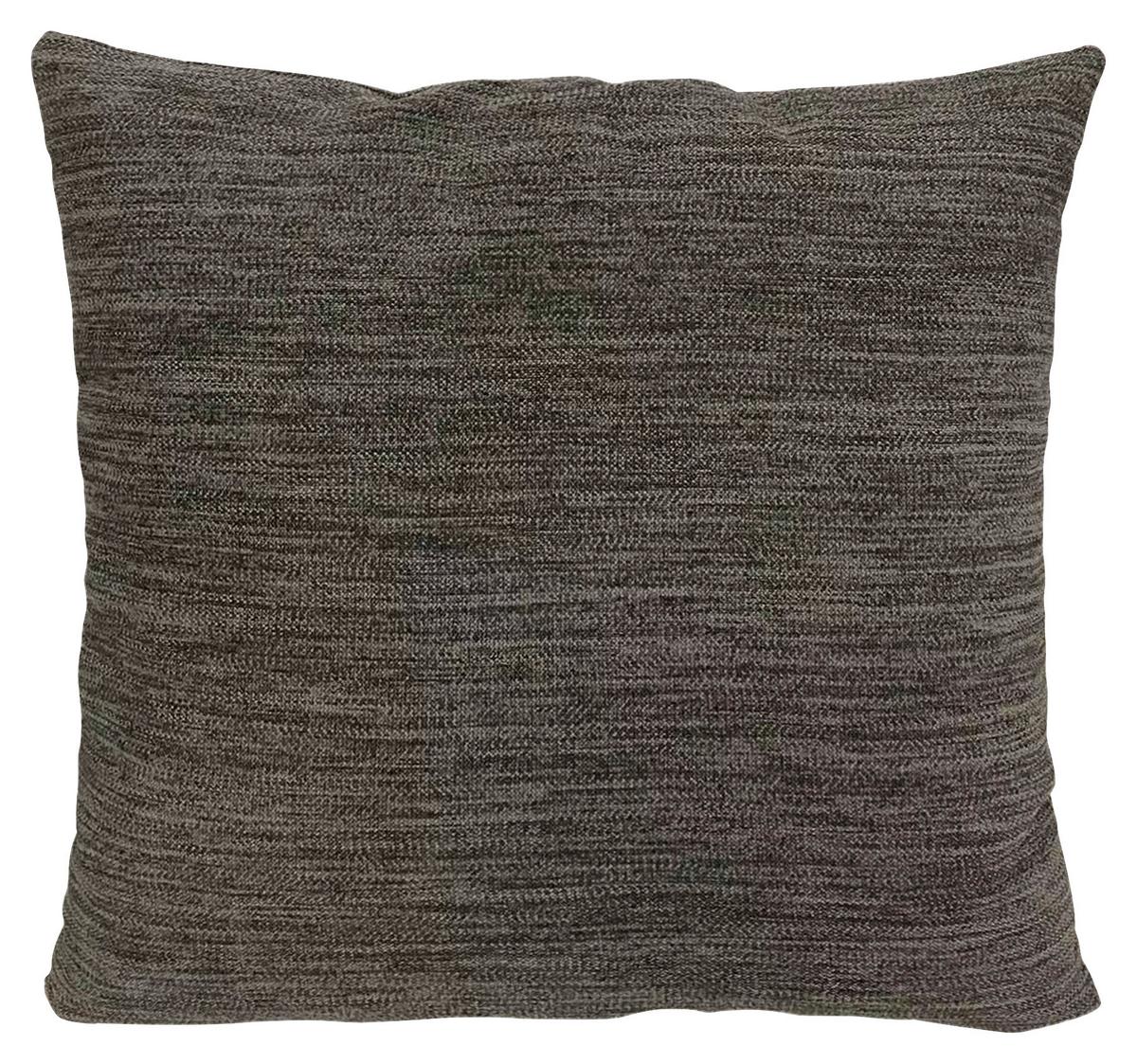 Zierkissen Carmina II 60x60 cm Polyester Braun mit Zipp - Schwarz/Braun, ROMANTIK / LANDHAUS, Textil (60/60cm) - James Wood