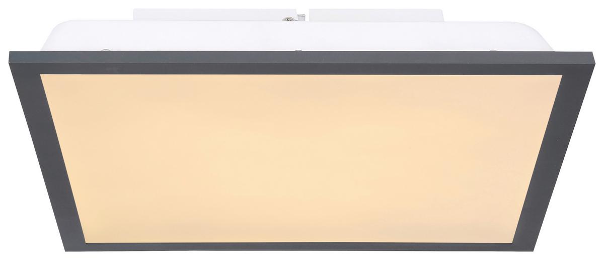 LED-Deckenleuchte Doro L: 30 cm - Opal/Graphitfarben, Basics, Kunststoff/Metall (30/30/6cm) - Globo