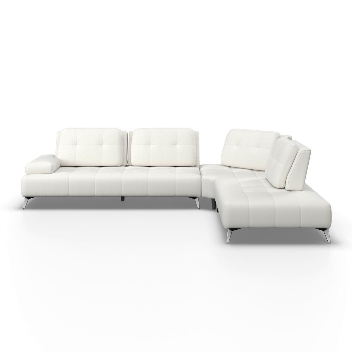 Sedací souprava ESTELLA krémová barva - krémová/tmavě šedá, Moderní, kov/dřevo (326/85/270cm) - Bessagi Home