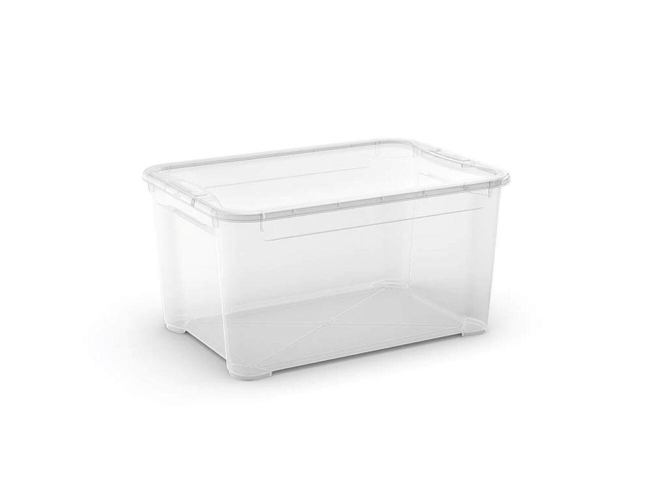 Tárolódoboz T Box L - áttetsző, Basics, műanyag (55,5/28,5/39cm)