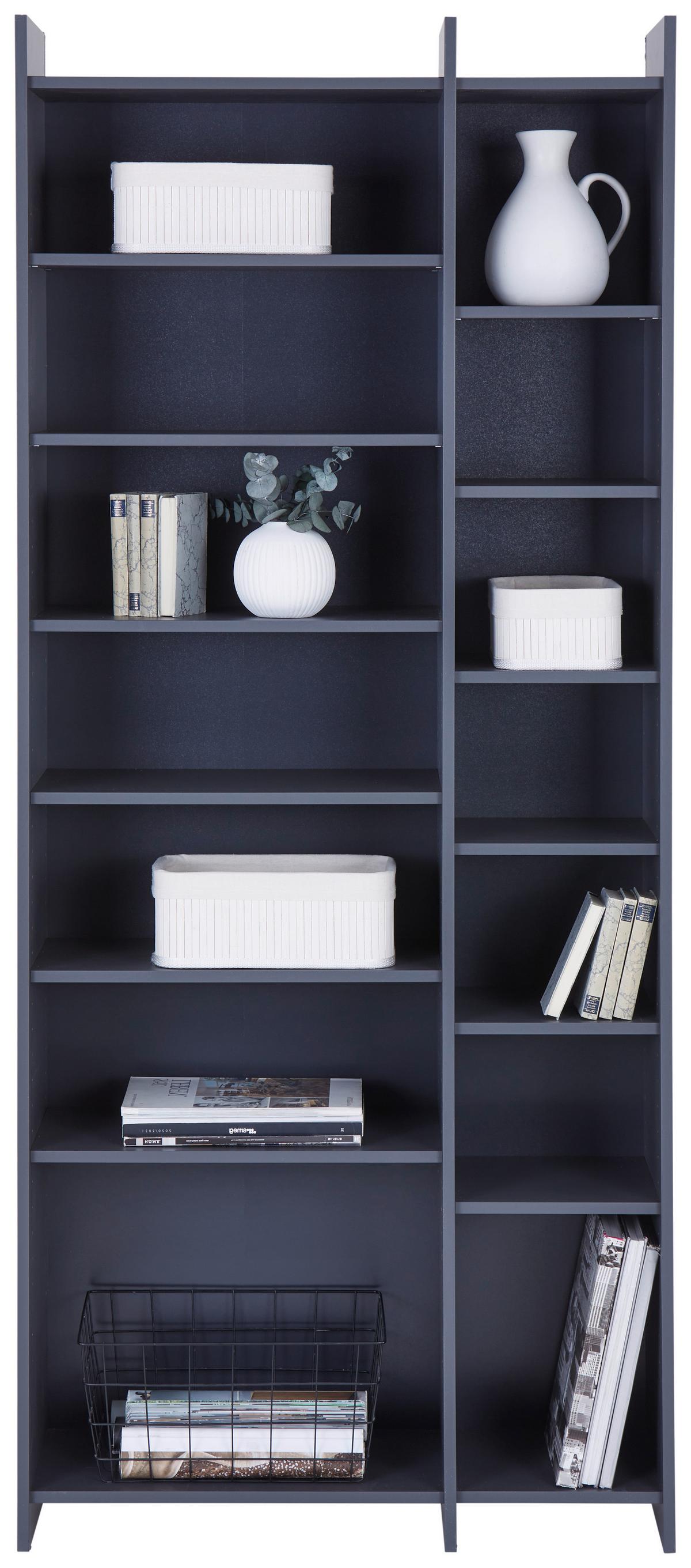 Regal Lenny Pr 23083-Reg/191/80 - Anthrazit/Schwarz, MODERN, Holzwerkstoff (80/191/31,8cm)