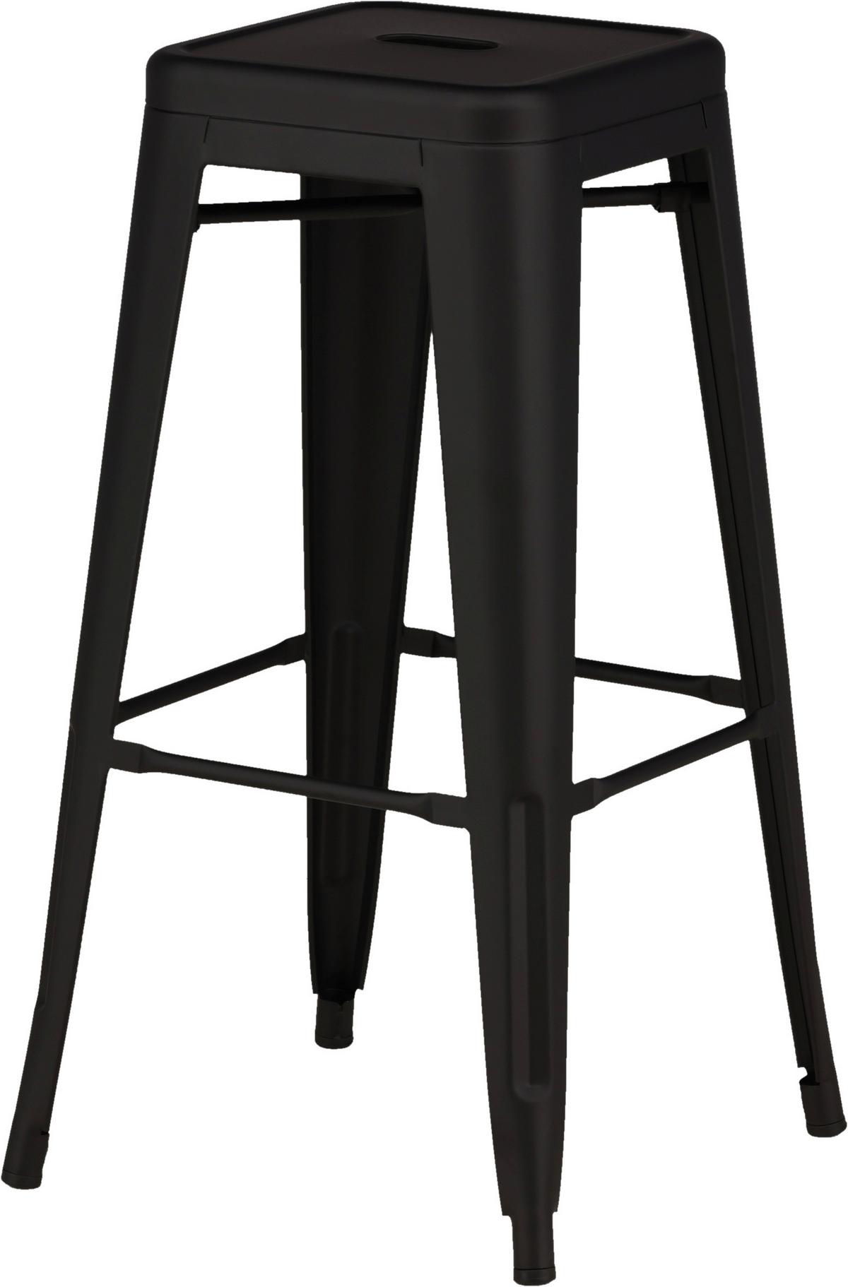 Barhocker-Set Tempe - Schwarz, Design, Metall (43/76/43cm) - Livetastic