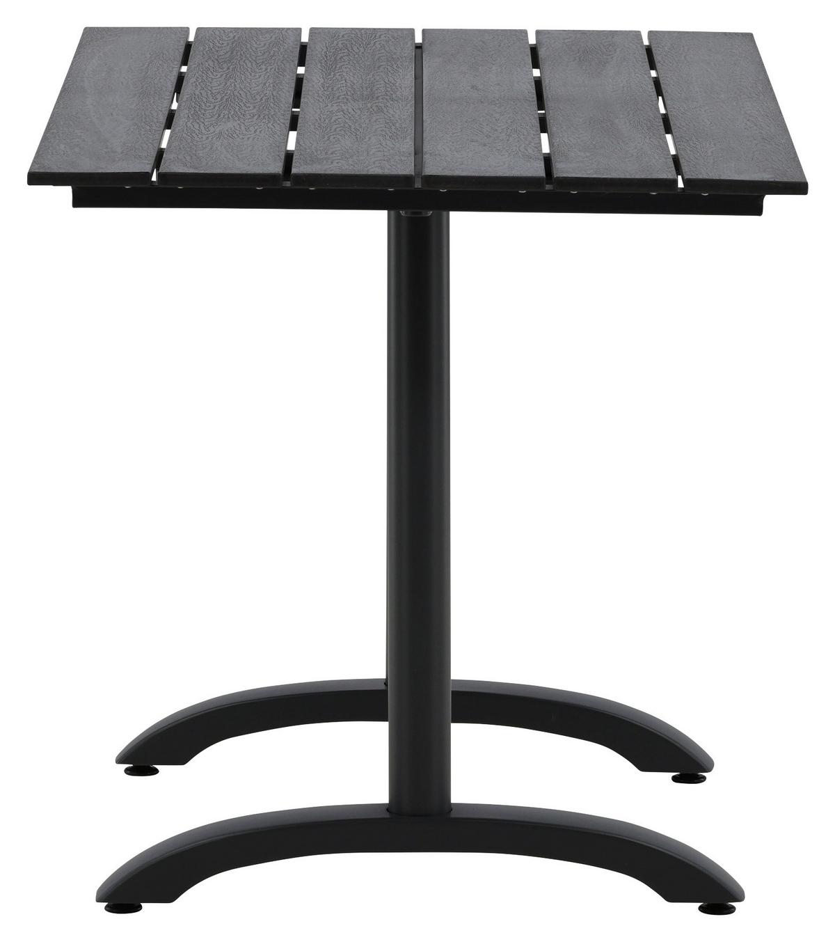 Gartentisch Denver - Schwarz, KONVENTIONELL, Metall (120/70/74cm) - Gardenson