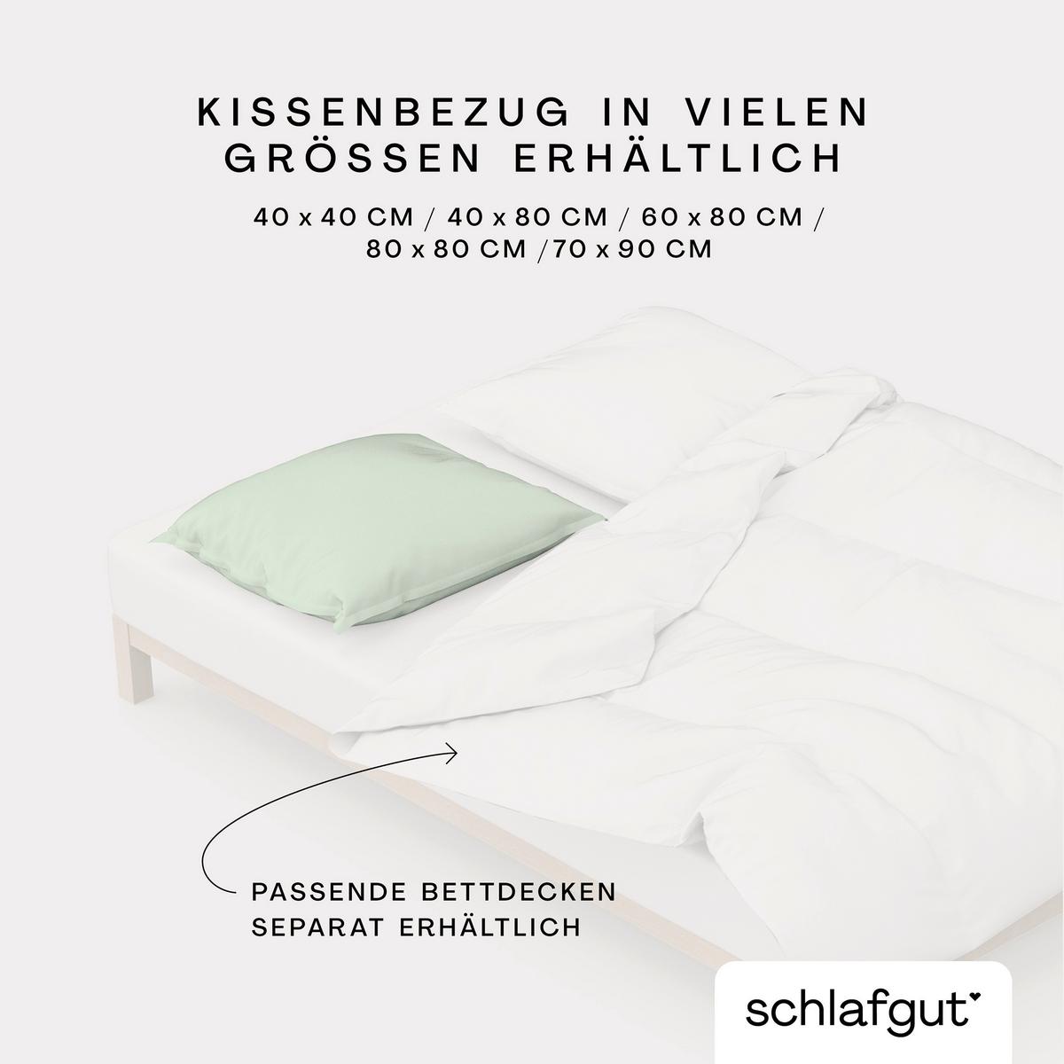 Kissenhülle Woven Satin - Hellgrün, Basics, Textil (40/40cm) - Schlafgut