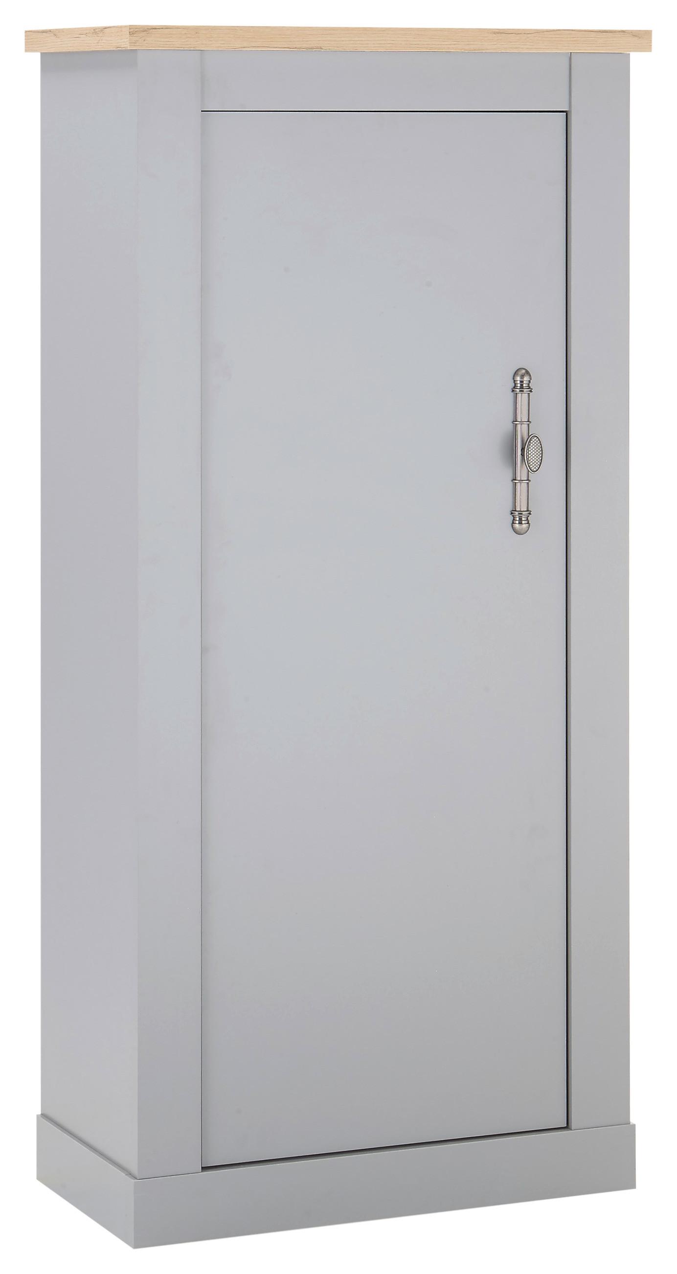 Highboard Chambord Hellgrau/Eiche Dekor B: 68cm - Eichefarben/Hellgrau, Design, Holzwerkstoff (68/142/37cm) - MID.YOU