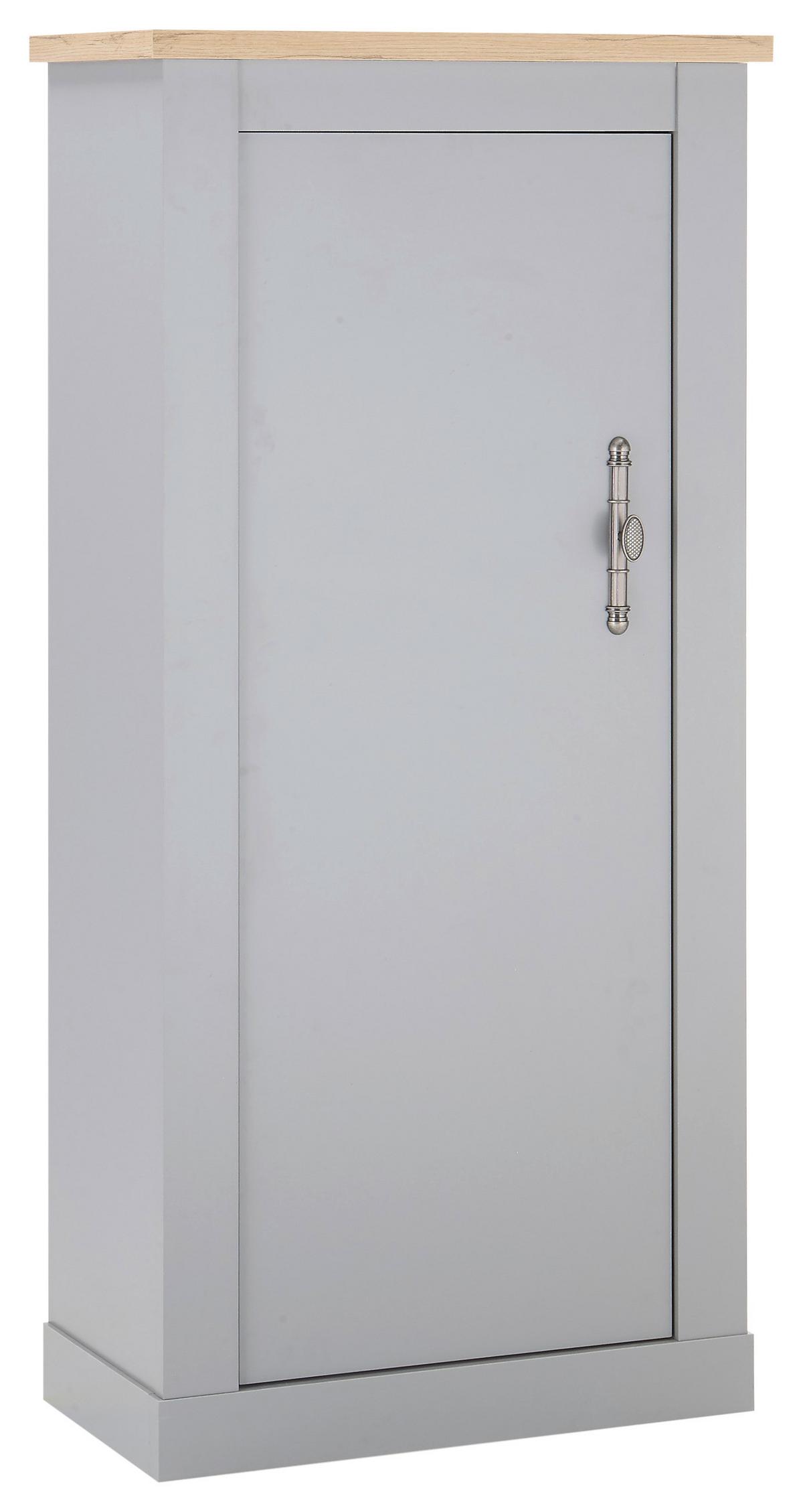 Highboard Chambord Hellgrau/Eiche Dekor B: 68cm - Eichefarben/Hellgrau, Design, Holzwerkstoff (68/142/37cm) - MID.YOU