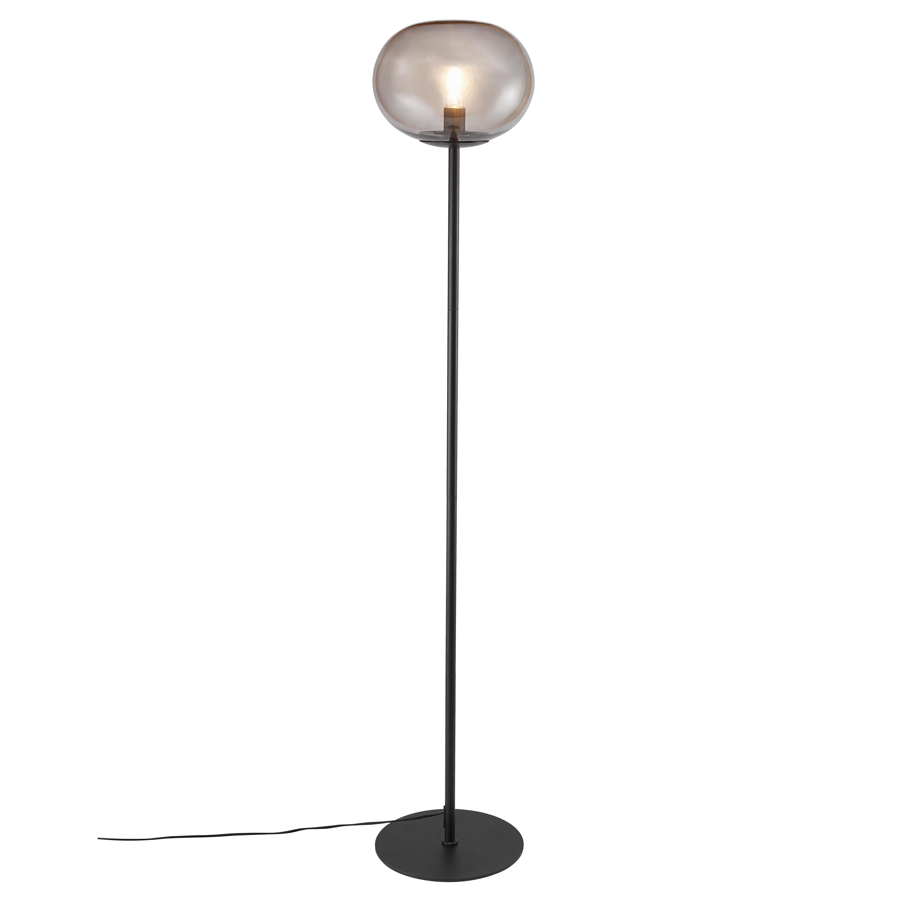 STEHLEUCHTE Alton Schwarz D: 28 cm - Schwarz, Basics, Glas/Metall (28/150cm) - Nordlux