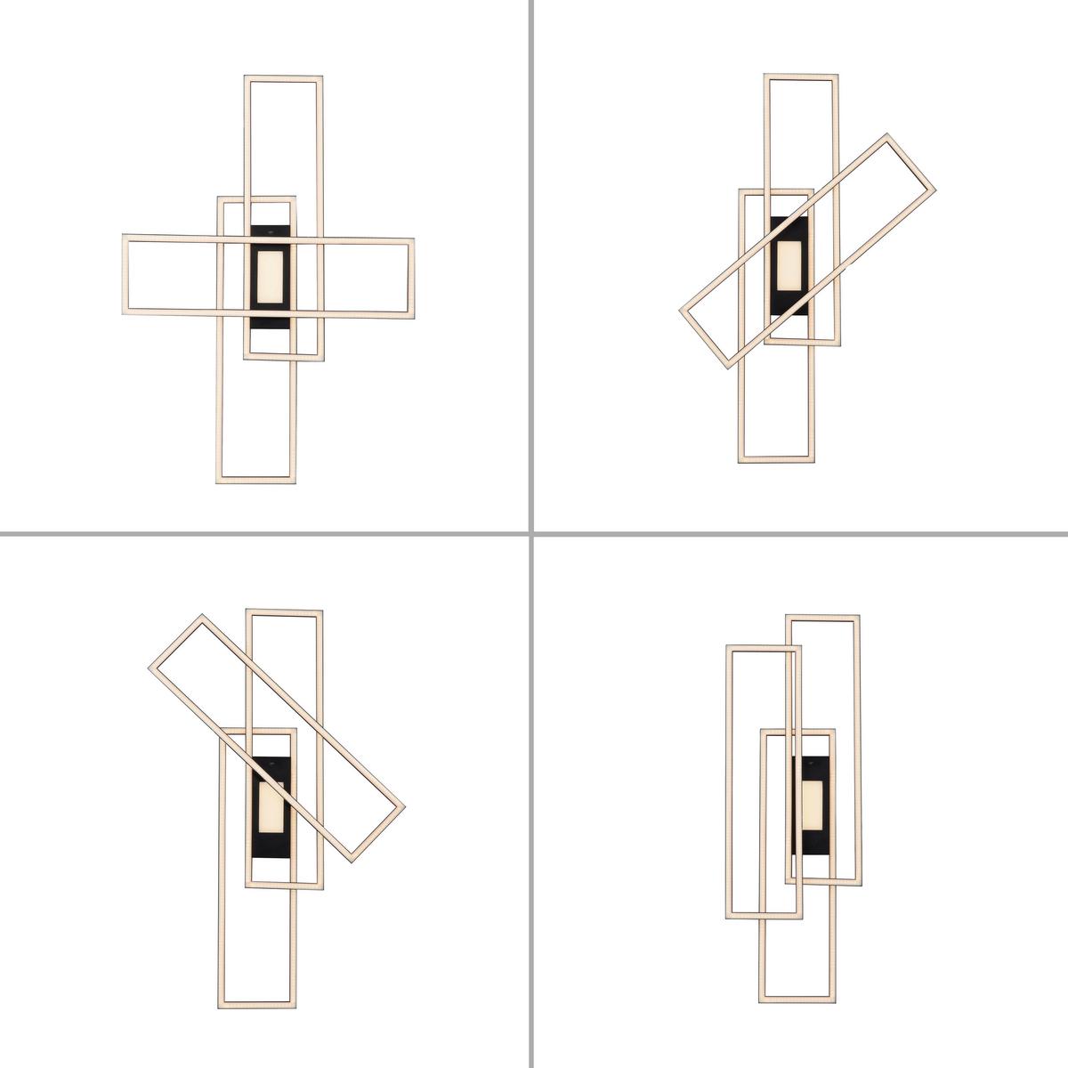 LED-Deckenleuchte Asmin L: 99,2 cm Getrennt Schaltbar - Basics, Kunststoff/Metall (99,2/69,4/5,1cm)