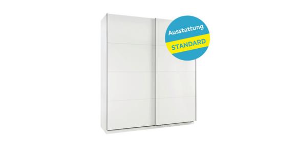 Schwebetürenschrank B: 182cm Ondega Weiß - Weiß, KONVENTIONELL, Holzwerkstoff (182/210/61cm) - Ondega
