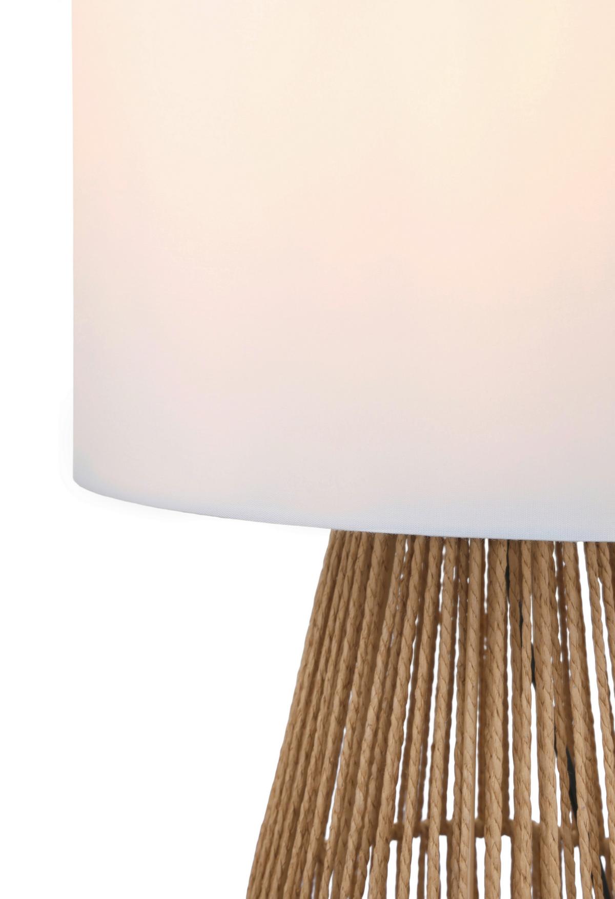 Stehleuchte Holzu - Schwarz/Braun, MODERN, Papier/Textil (30/135cm)