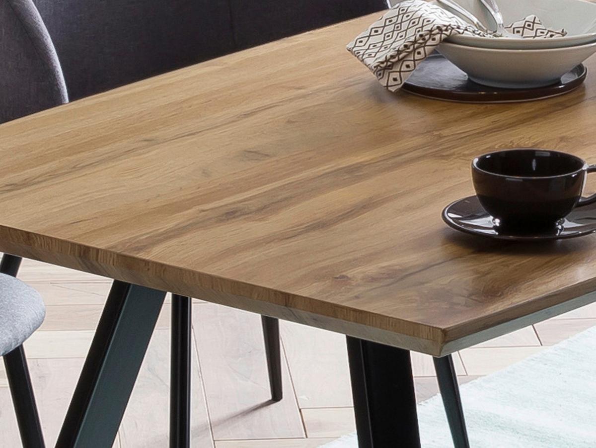 Esstisch 140x80 Eiche Dekor - Eichefarben/Schwarz, Design, Holzwerkstoff/Metall (140/80/75cm) - Livetastic