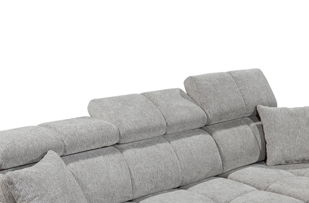 Ecksofa Sydney Hellgrau S: 268/172 cm - Hellgrau/Schwarz, KONVENTIONELL, Textil (268/172cm) - MID.YOU